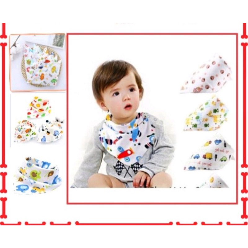Khăn yếm có nút bấm cho bé ăn dặm(có sẵn)