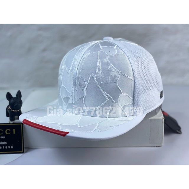 Mũ lưỡi trai snapback S vải 3D phối 9-6 phong cách thời trang nam