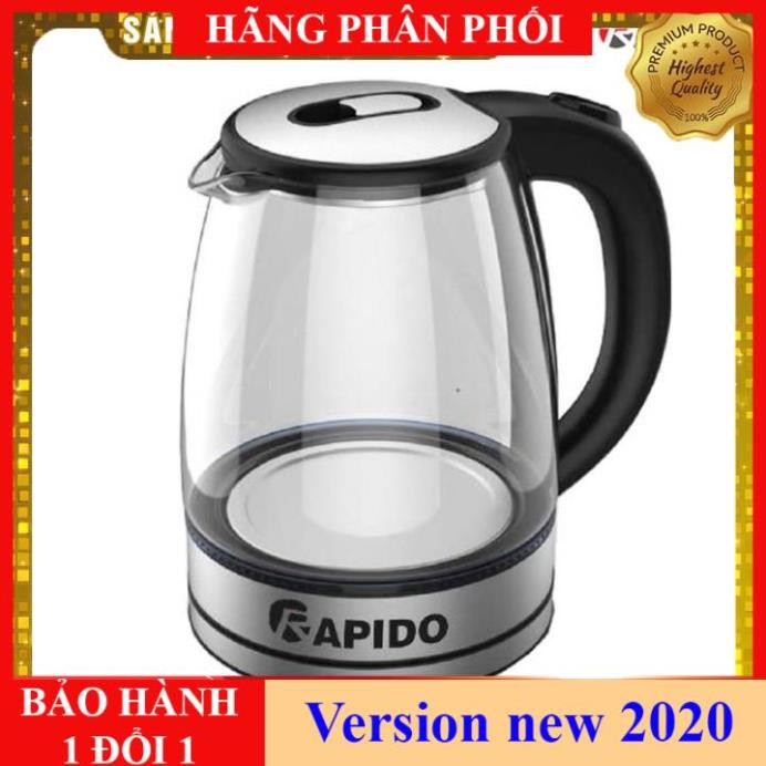 Flashsale - Ấm siêu tốc thủy tinh Rapido RK1818 (1.8L) - Công suất 1800W - Hàng chính hãng