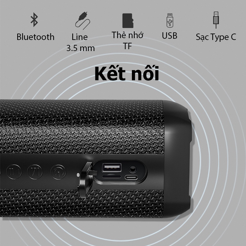 Loa Nghe Nhạc Bluetooth Công Suất PKCB 388 80W TWS 160W 6600mAh USB, Thẻ nhớ, Line in 3.5mm, Chíp DSP Hàng chính hãng