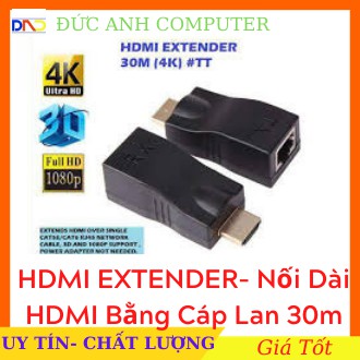 Bộ 4K HD Extender 30M nối dài HDMI chuẩn 4K bằng dây LAN 30m hỗ trợ phân giải 1080p- Loại Tốt