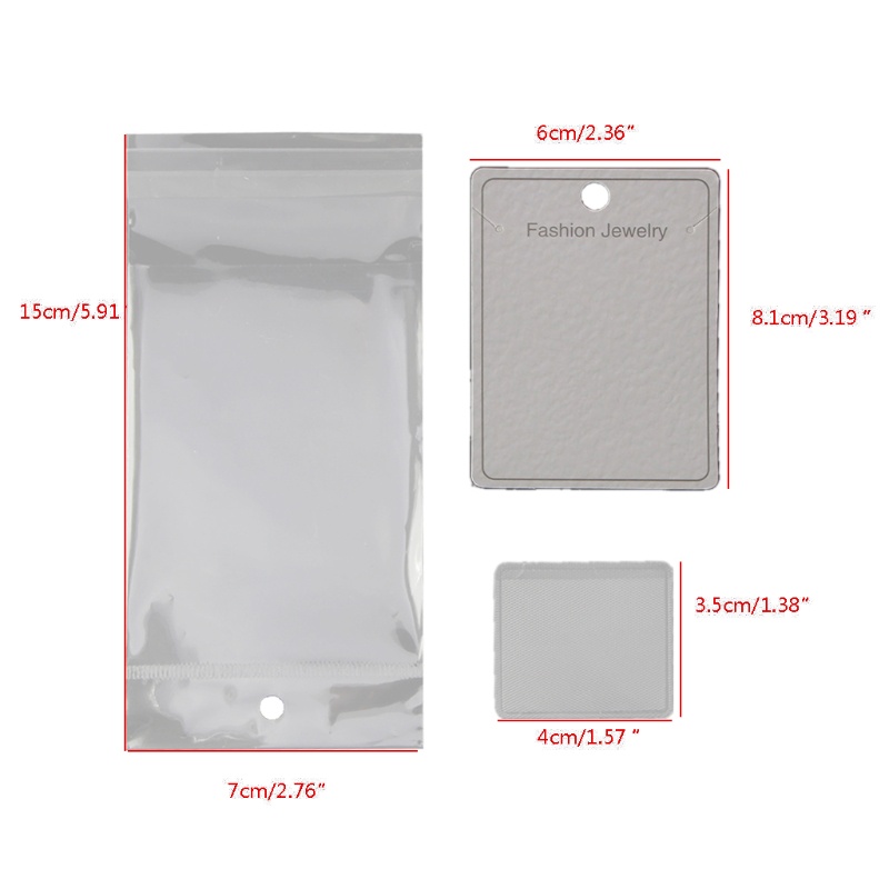 Set 100 Túi Đựng Vòng cổ / Thẻ / Vòng cổ