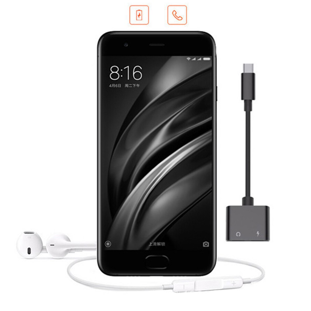 Dây Cáp Sạc 2 Trong 1 Đầu Usb Type C Và 3.5Mm Cho Xiaomi Mix2