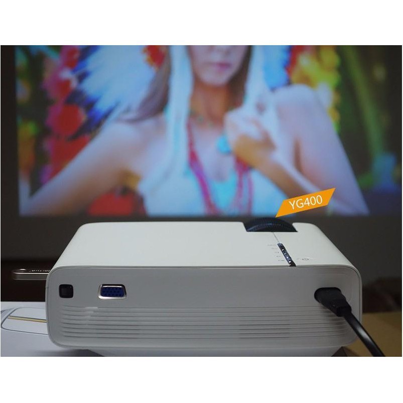 Máy chiếu mini nhỏ gọn YG400 tặng màn chiếu treo tường 120 inch - SmartStore1688