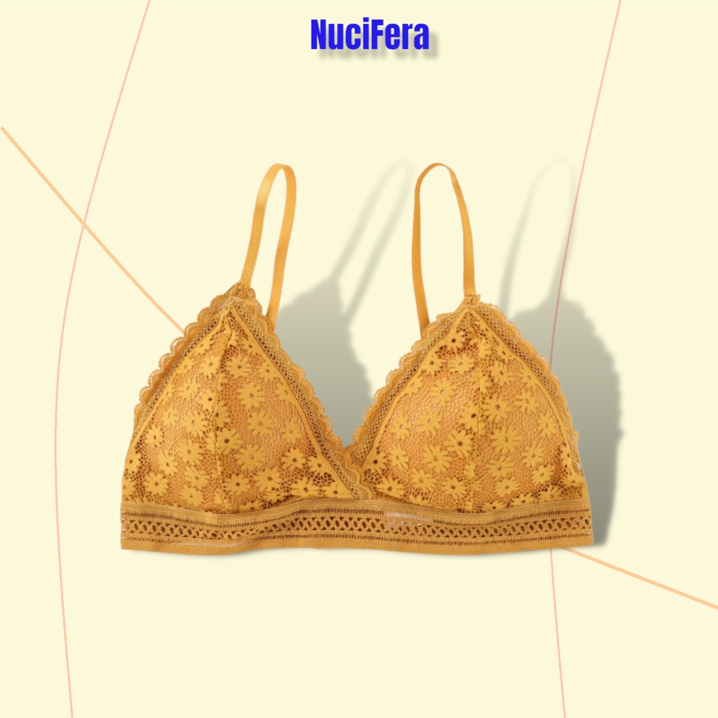 Áo Bralette kiểu Pháp không gọng mút mỏng tháo được nhiều màu_NuciFera