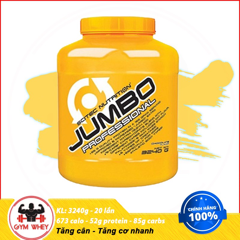 Sữa Tăng Cân Tăng Cơ Cho Người Tập Gym Scitec Nutrition Jumbo Hardcore (3240Gram)