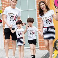 Áo gia đình Xe đạp siêu cute chất cotton co giãn 4 chiều đủ đủ size từ 5-100kg