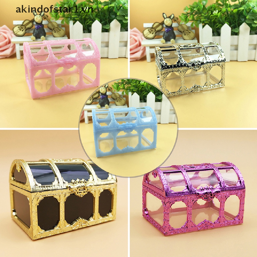 Hộp đựng trang sức trong suốt phong cách rương cướp biển cổ điển