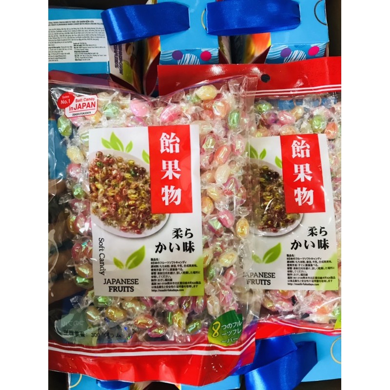 Kẹo xoắn trái cây nhiều màu 8 vị gói 300g