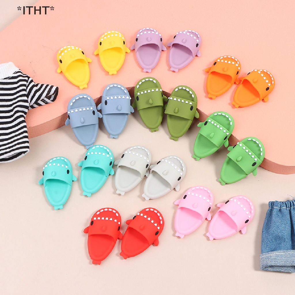 1 Đôi Giày Hình Cá Mập Cho Búp Bê 3 * 4.6cm 1 / 6BJD