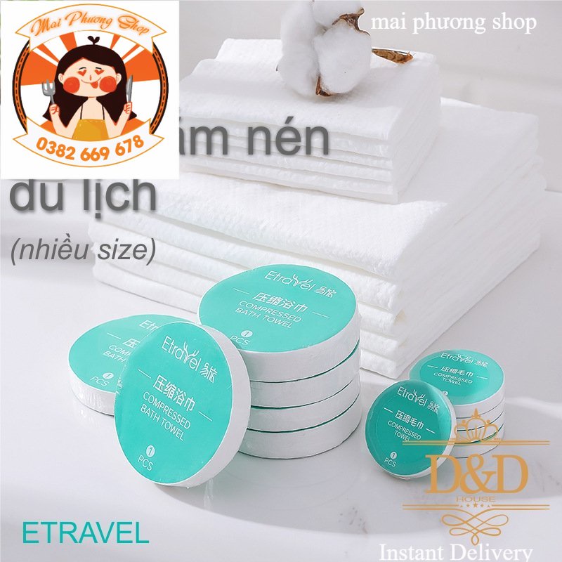Khăn mặt, khăn tắm nén du lịch dùng 1 lần