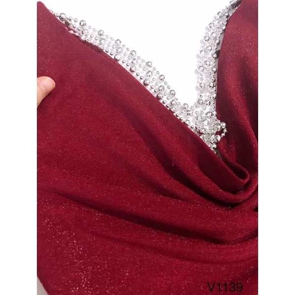 Đầm xoè voan đi biển xẻ đùi có bra ngực TRIPBLE TDRESS - Free size dưới 54kg - MS32HD