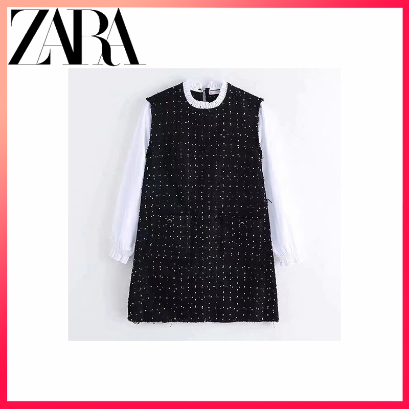 Zara Đầm Ngắn Kiểu Dáng Trẻ Trung Thanh Lịch Dành Cho Nữ