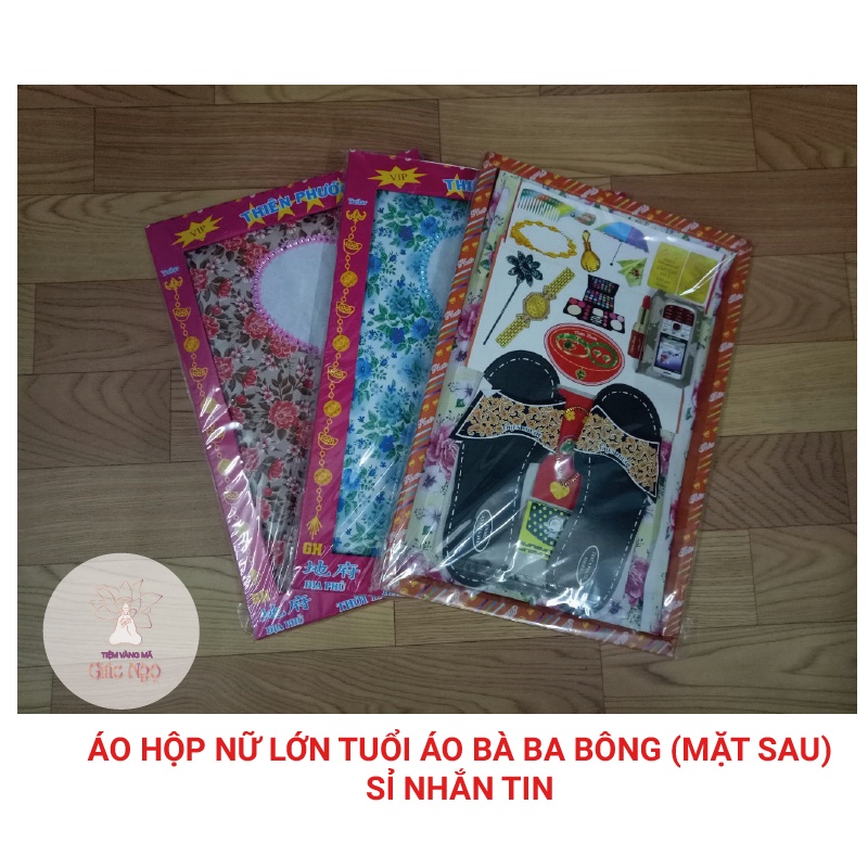 Áo Hộp BÀ BA MÀU / BÀ BA BÔNG / ÁO KIỂU NỮ VÀNG MÃ - Đồ Cúng Giá Rẻ Sỉ Lẻ