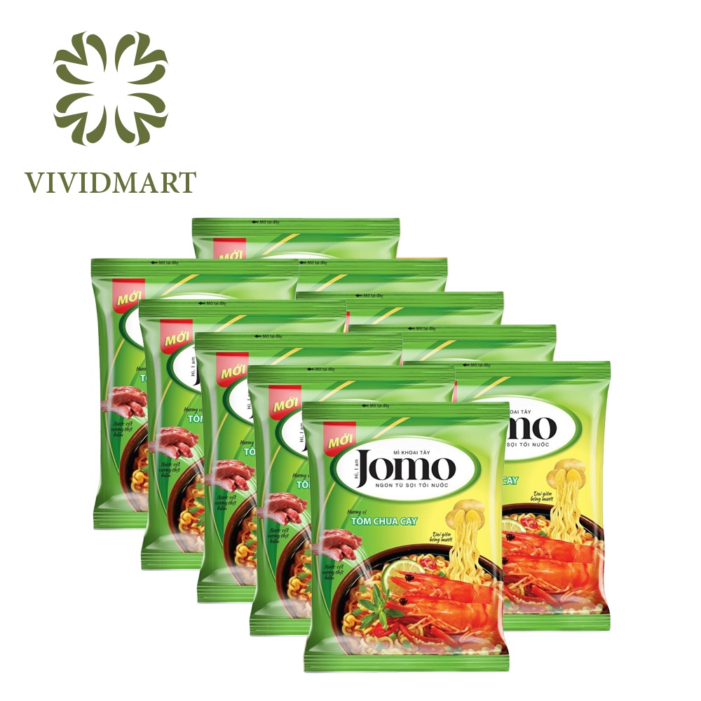 MÌ KHOAI TÂY JOMO 03 VỊ: XỐT BÒ HẦM, SƯỜN HẦM MĂNG CHUA, TÔM CHUA CAY - GÓI 80gr - GẤU ĐỎ