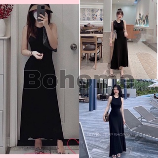 Đầm ba lỗ maxi đuôi cá,thời trang nữ, Bohome