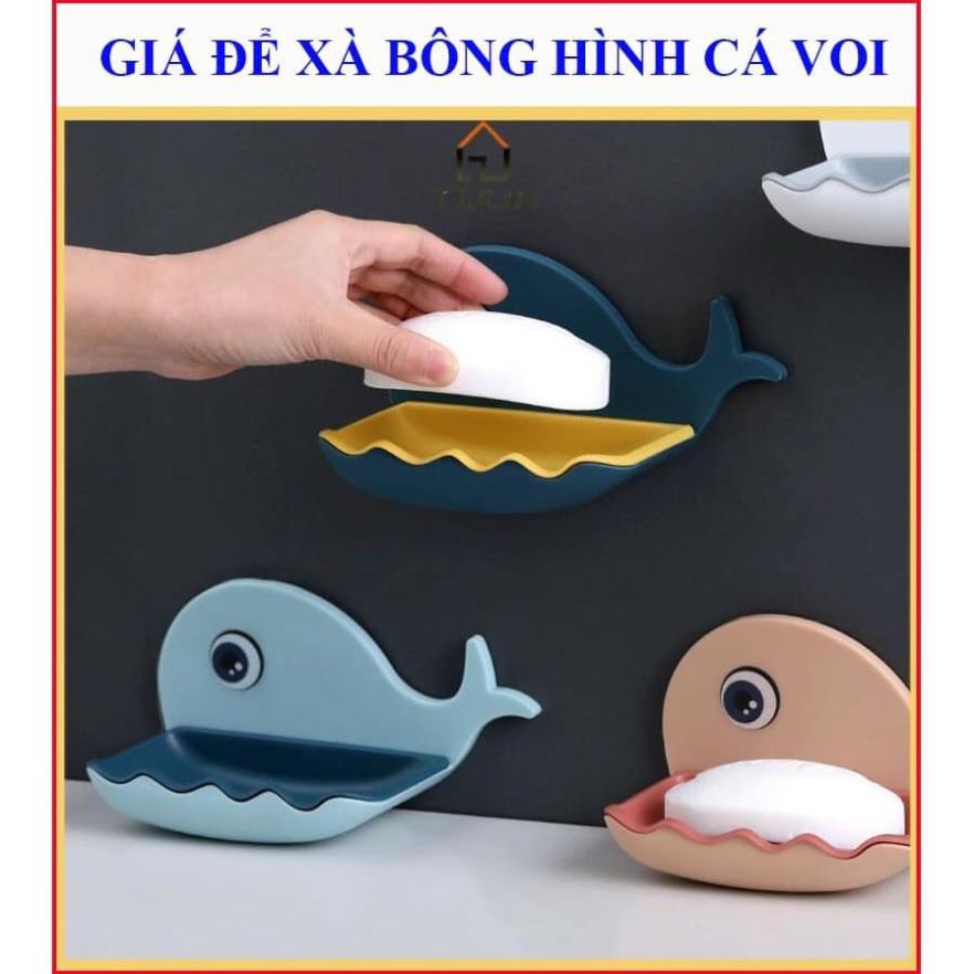 KỆ ĐỂ XÀ PHÒNG NHÀ TẮM HÌNH CÁ VOI CÓ KHAY THOÁT NƯỚC