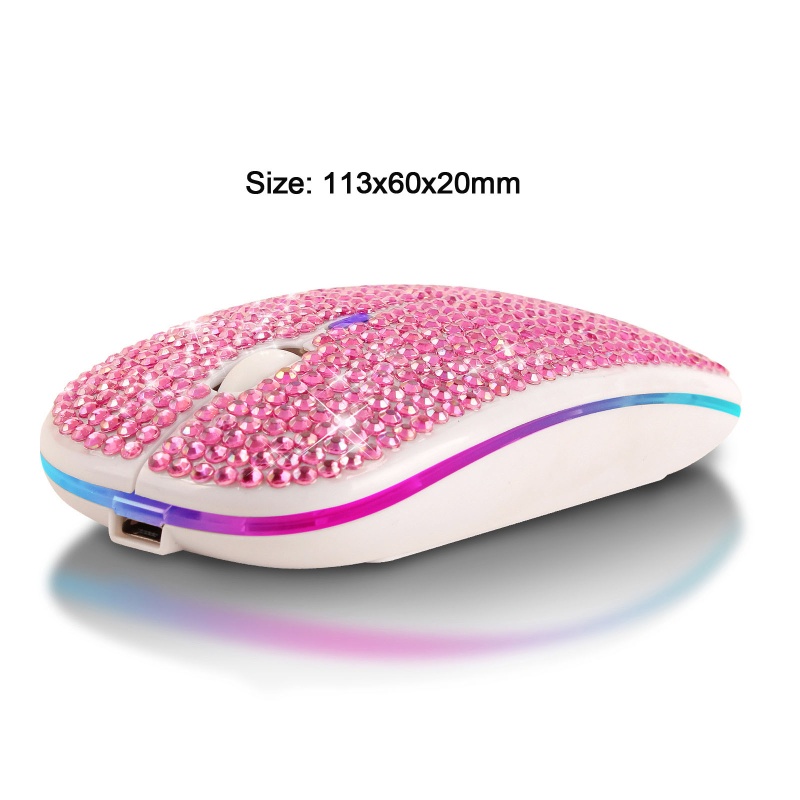 Chuột Bluetooth Không Dây 2.4GHz ĐíNh Kim Cương Pha Lê