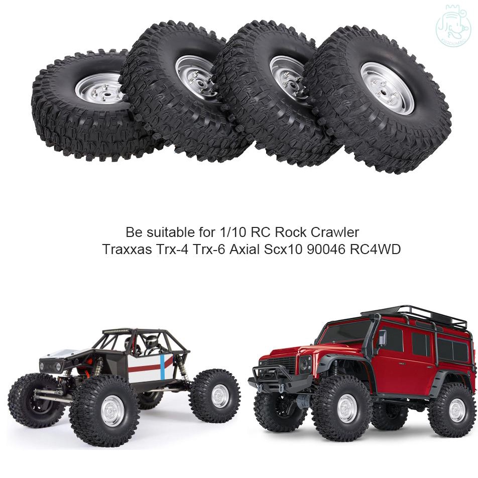 Set 4 Bánh Xe 1.9in Thay Thế Chuyên Dụng Cho Xe Hơi Điều Khiển Từ Xa Rock Crawler Traxxas Trx-4 Trx-6 Axial Scx10 90046 Rc4Wd Tỉ Lệ 1 / 10