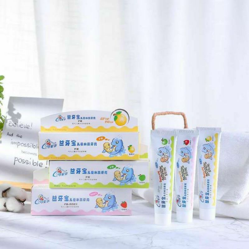 Kem Đánh Răng Hữu Cơ Cho Bé Từ 1 Đến 6 Tuổi Vị Hoa Quả