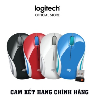 Chuột không dây mini Logitech M187 - kết nối USB reciever 10m - Hàng chính hãng, bảo hành 3 năm