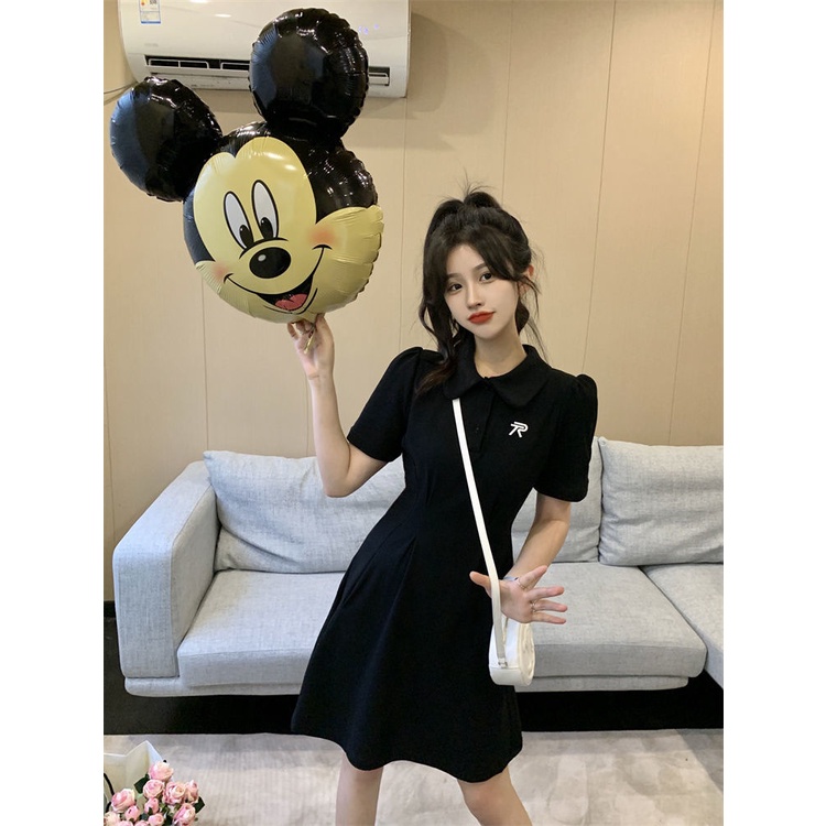 Đầm Chữ A Tay Ngắn Cổ Polo Thời Trang Mùa Hè Mới 2022