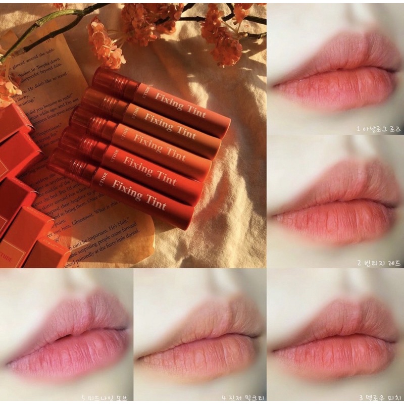 Son Kem Lì Etude House Fixing tint Vintage Red