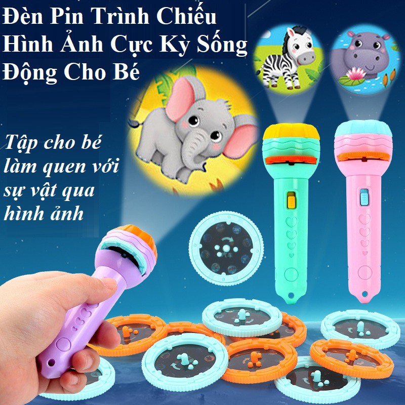 Đèn Pin Trình Chiếu Từ 24 Đến 80 Hình Ảnh Cực Kỳ Sống Động Và Thú Vị Cho Bé