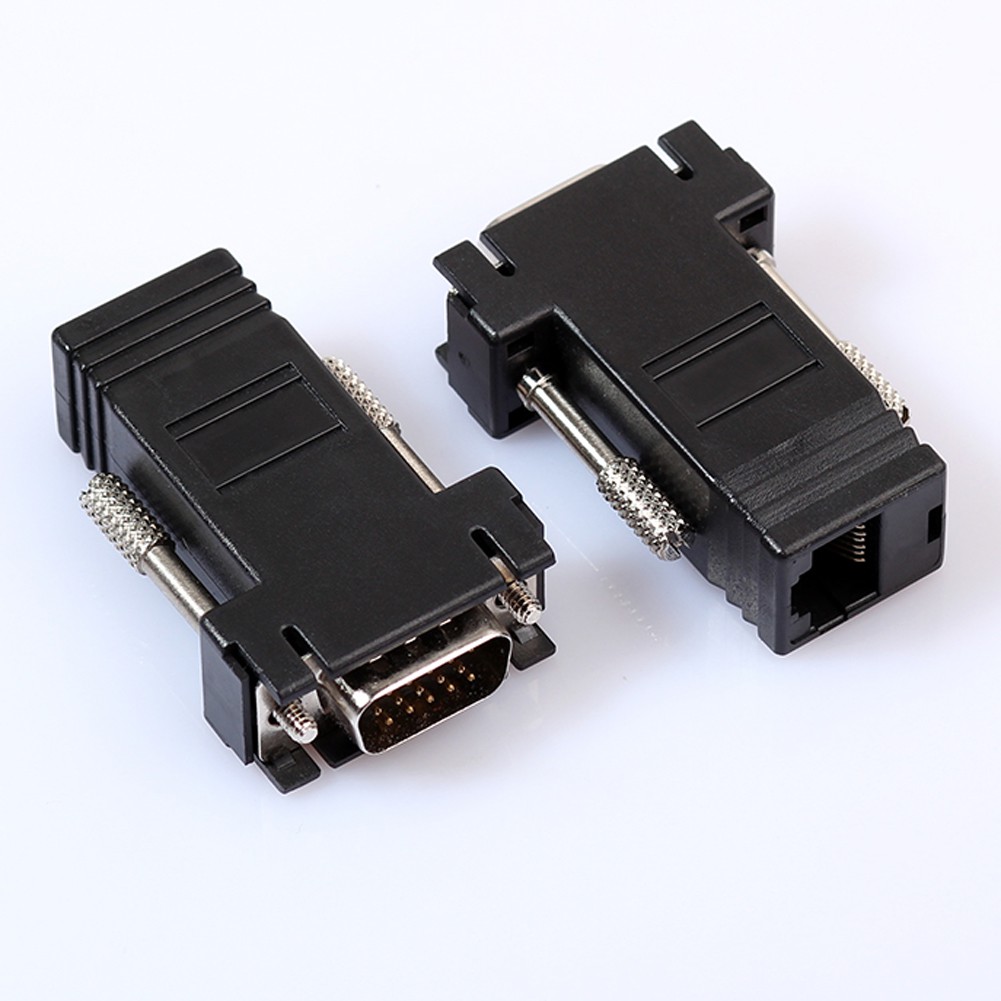 Đầu Chuyển Đổi Vga Sang Lan Cat5 Cat5e / 6 Rj45