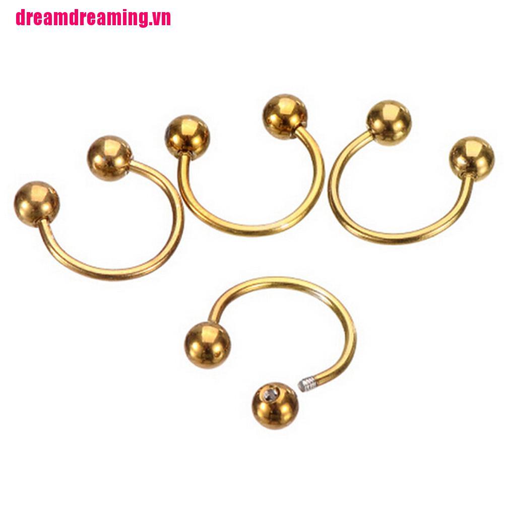 [Hàng mới về] Khuyên mũi đầu tròn bằng thép không gỉ chất lượng cao