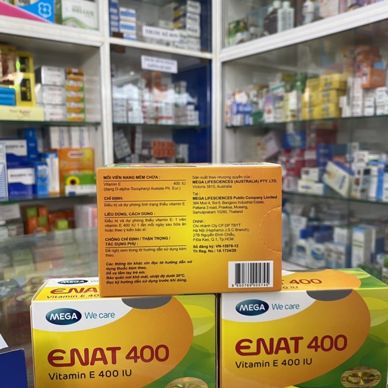 ✅ [Chính Hãng] Enat 400 iu Vitamin E ( hộp 30 viên ) enat400 , e nat , 400 vitamin e