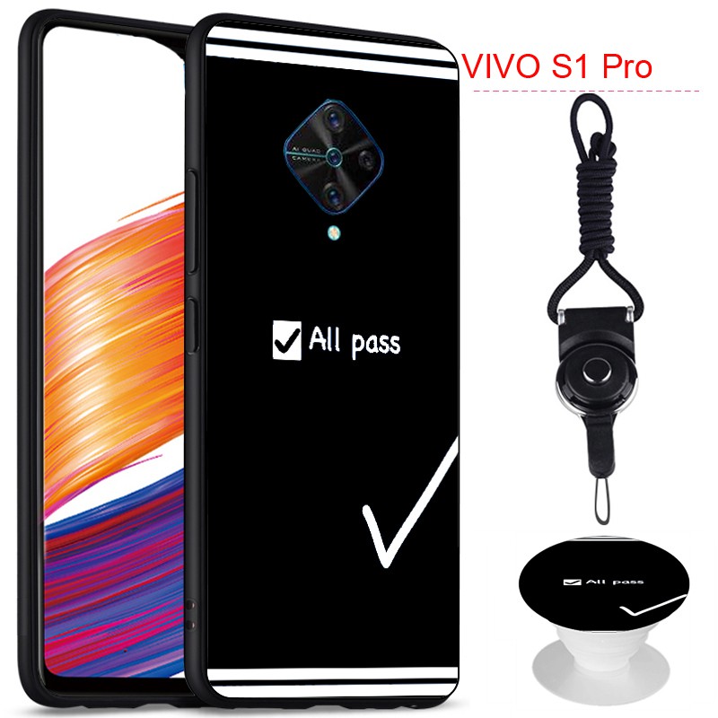 Ốp điện thoại họa tiết hoạt hình có vòng đệm giá đỡ cho VIVO S1 PRO