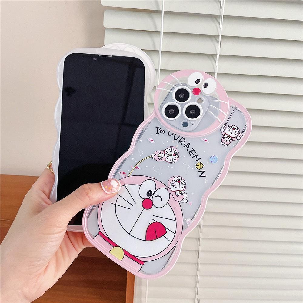 [XẢ HÀNG]Ốp điện thoại MẮT DOREMON HỒNG thích hợp cho IPhone 13 12 11 Pro Max X XS XR 8 7 Plus