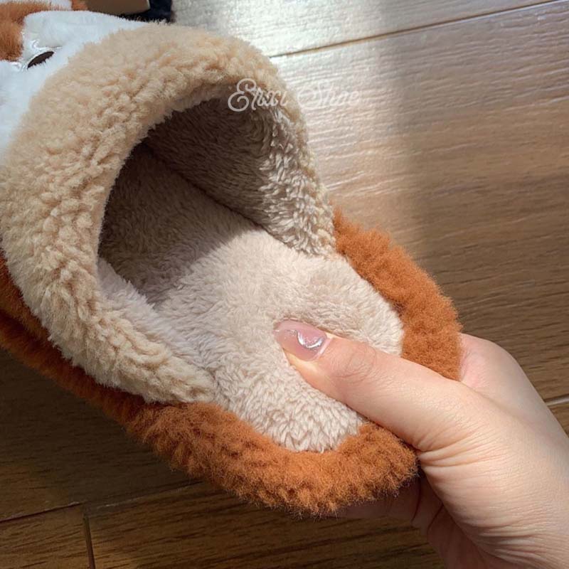 Dép Bông Đi Trong Nhà Hình Sóc Hoạt Hình Cho Nam Nữ