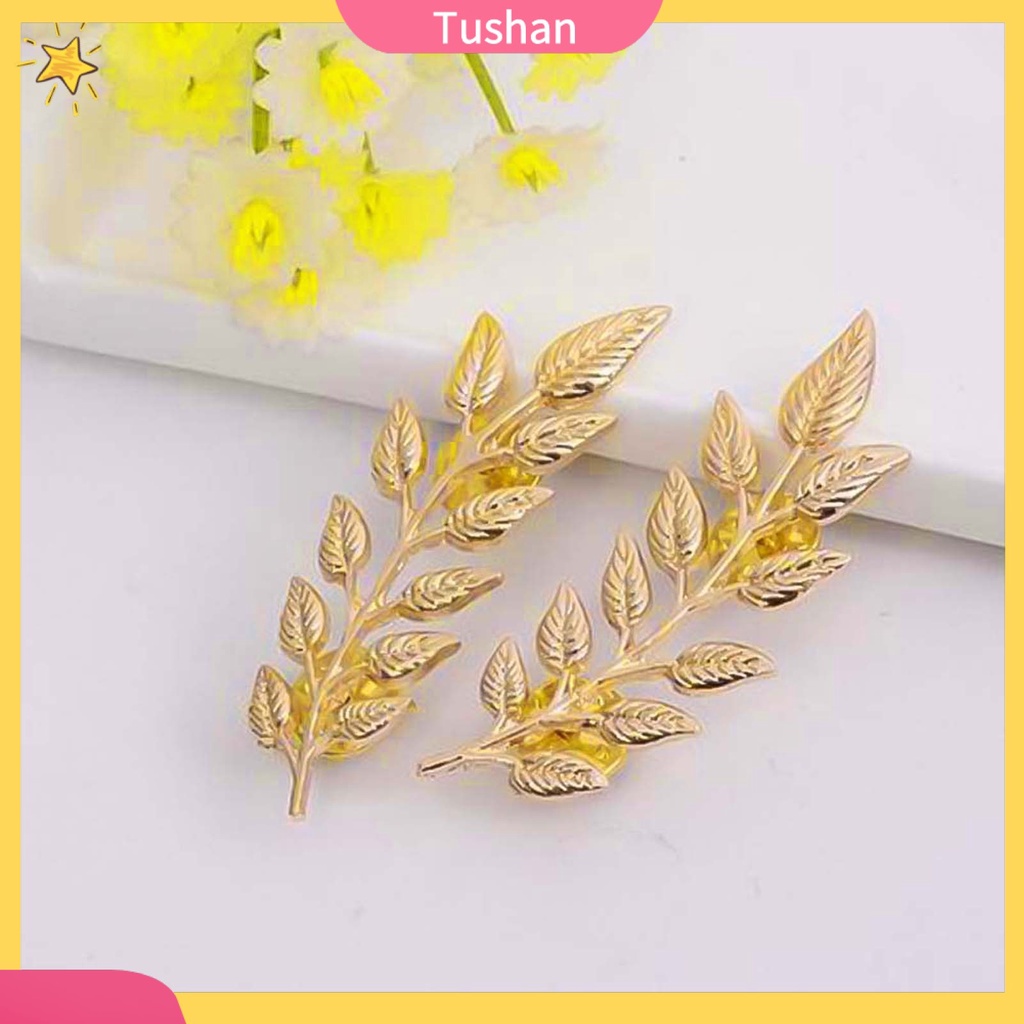 Cặp ghim cài áo sơ mi hình lá cho unisex