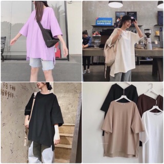 ÁO XẺ TÀ DÁNG RỘNG (4 màu)