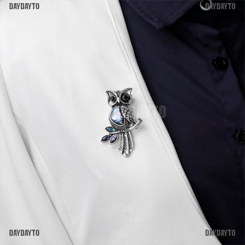 Ghim Cài Áo Hình Vỏ Sò / Cú Mèo Phong Cách Vintage