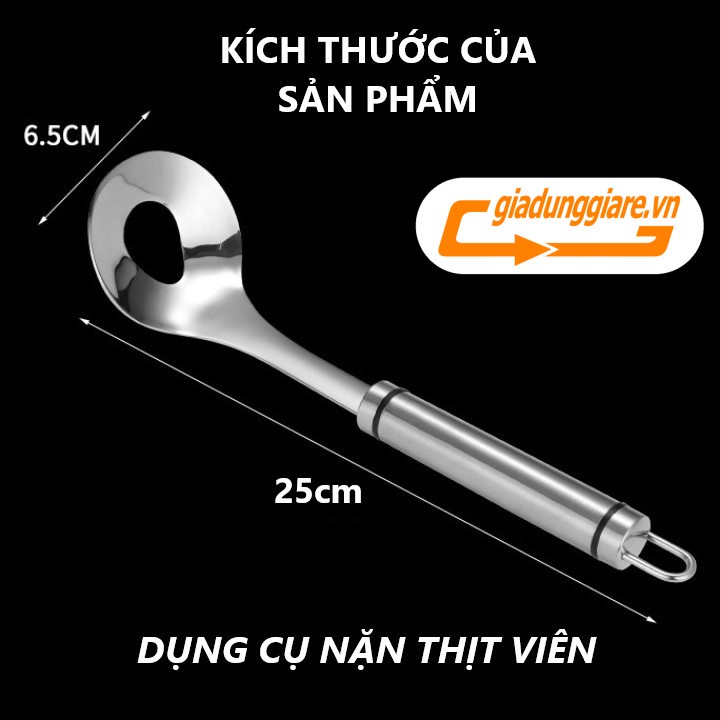 ( Bán sỉ ) Dụng cụ làm thịt viên nặn cá viên chả cá sắn mọc tiện dụng dài 25cm (Chất liệu INOX)