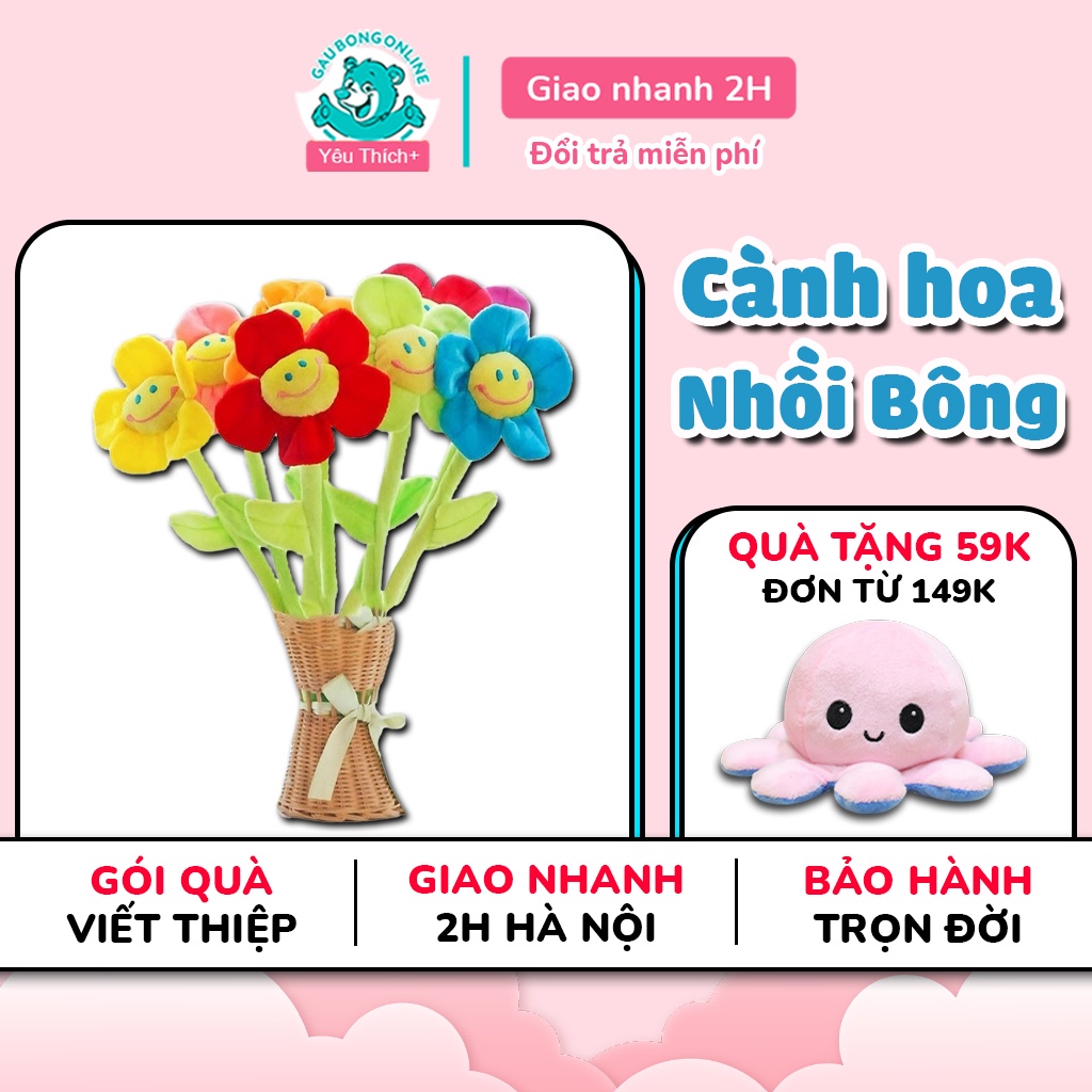 Cành Hoa Bông Decor Nhiều Màu Sắc Cao Cấp Gấu Bông Online