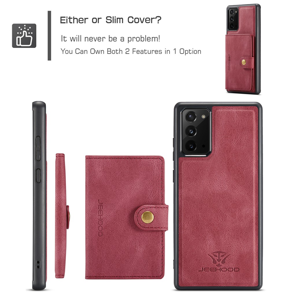 Ốp Điện Thoại Nam Châm Có Ngăn Đựng Thẻ Cho Samsung Galaxy S21 S20 Note 20 Ultra Note 10 Plus S20 + S21 + S20 Fe