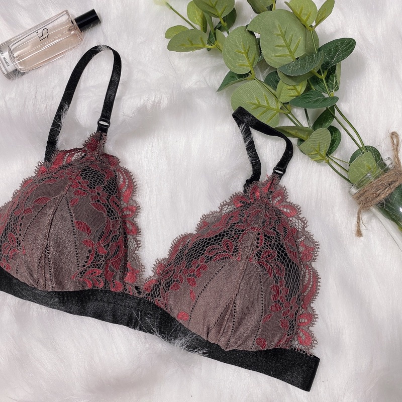 Orchid Brown Bralette - Áo lót ren sexy thoải mái quyến rũ nâu đỏ | BigBuy360 - bigbuy360.vn