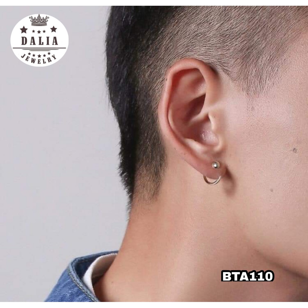 Bông tai bạc nữ dạng móc chấm bi DaLiA Jewelry khuyên tai bạc 925 nhỏ xinh basic