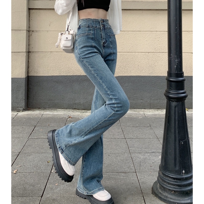 Quần Skinny Jeans Lưng Cao Thời Trang Cho Nữ