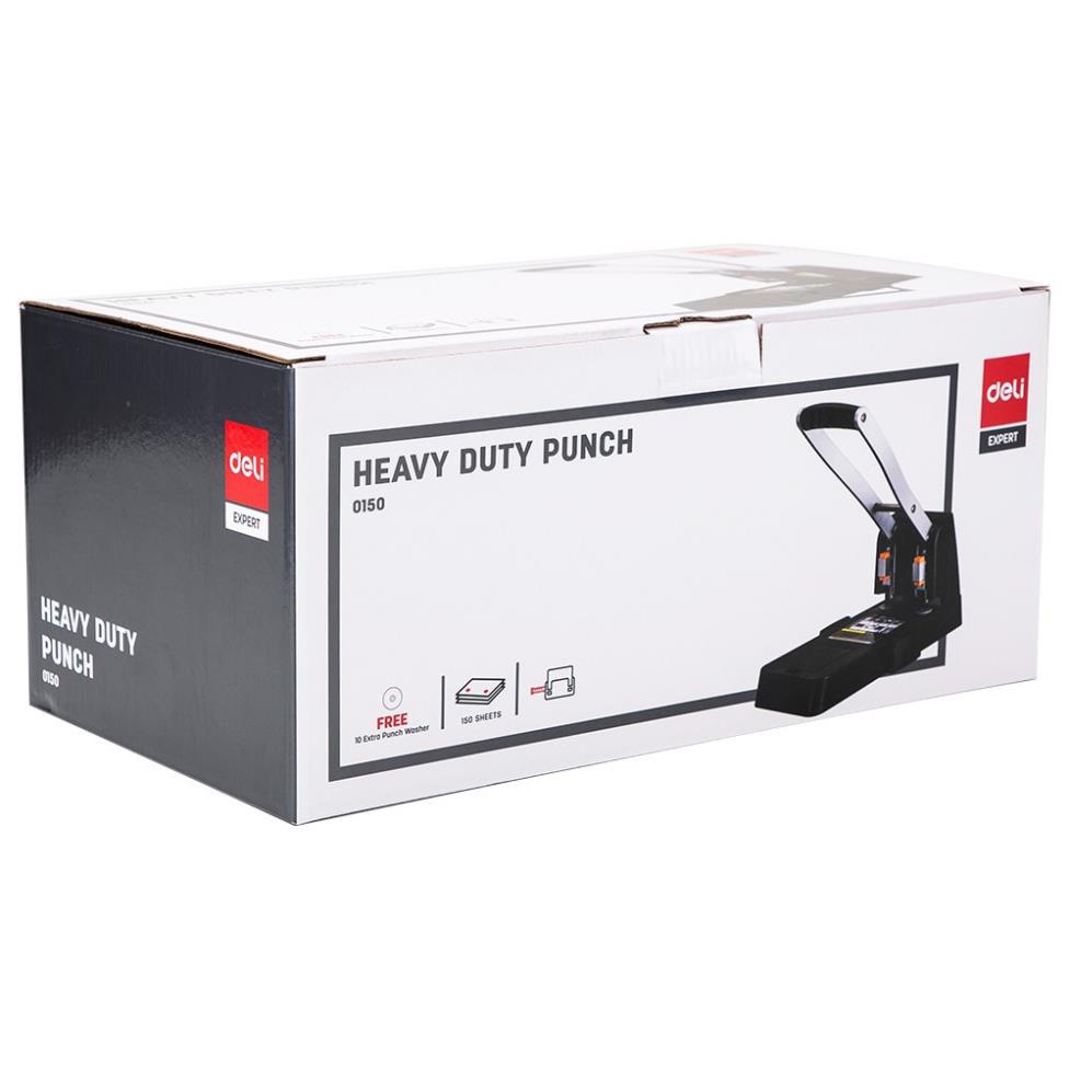 Đục lỗ Deli 0150 (150 tờ) - Dập lỗ - Đục 2 lỗ đại (HÀNG CHÍNH HÃNG)