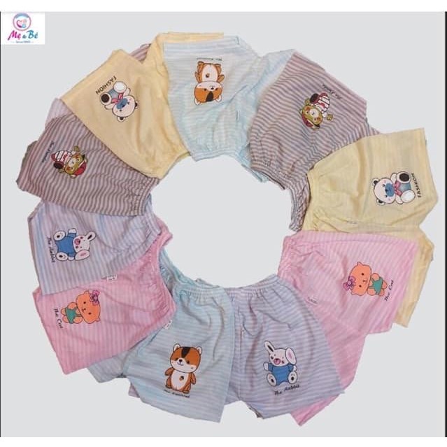 Set 10 Quần chục cotton giấy kẻ sộc cho bé trai bé gái