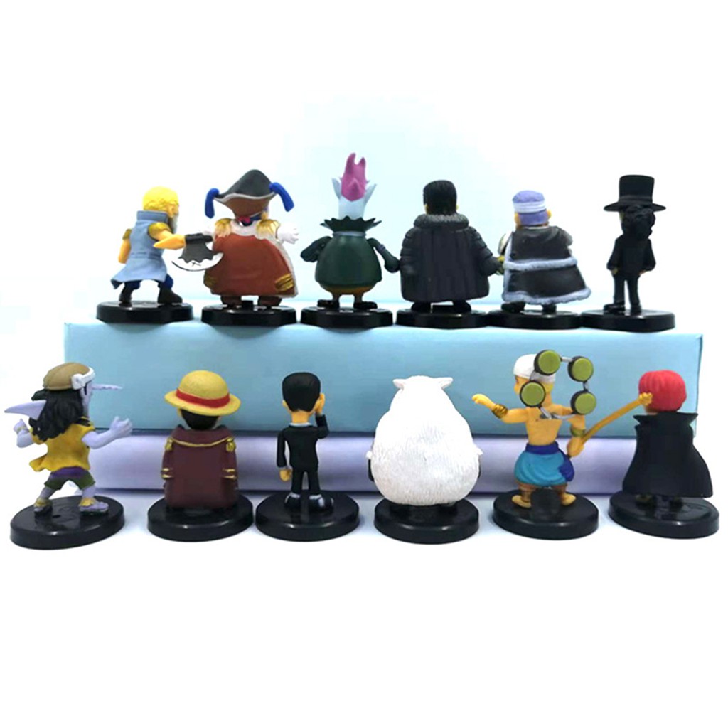 [Figure&Toy]12Pcs/Set Anime Cartoon Cute One Piece Luffy Model Toys Ornaments Home Decor