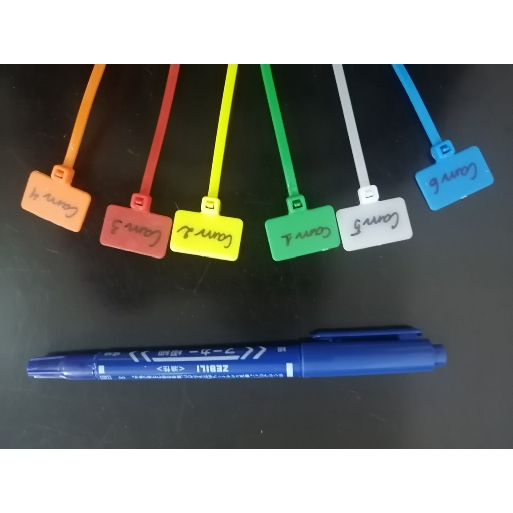 Marker tie with 6 colors, 100pcs/bags