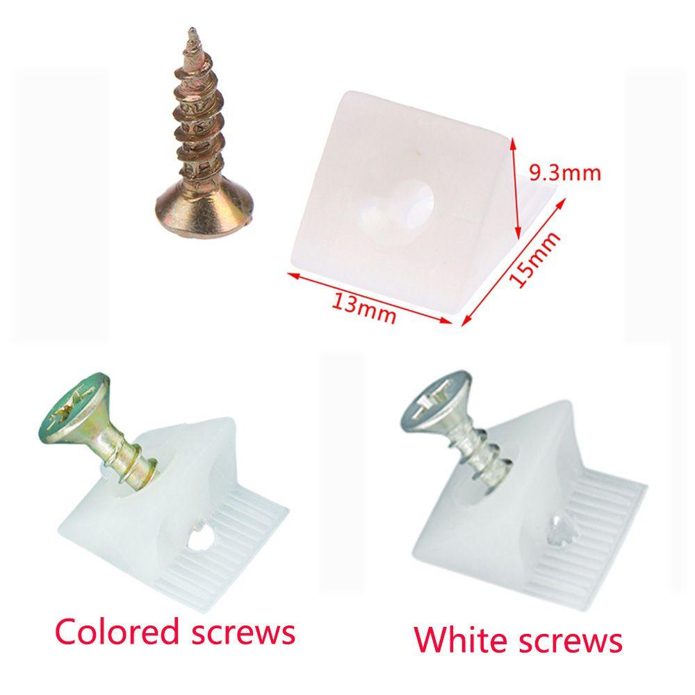 Bộ 50 Phụ Kiện Kim Loại Cố Định Góc Đồ Nội Thất Kèm Ốc Vít