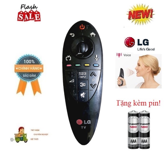 Remote Điều khiển giọng nói chuột bay TV LG AN-MR500 - Hàng chính hãng theo máy Made in Korea + Tặng kèm Pin