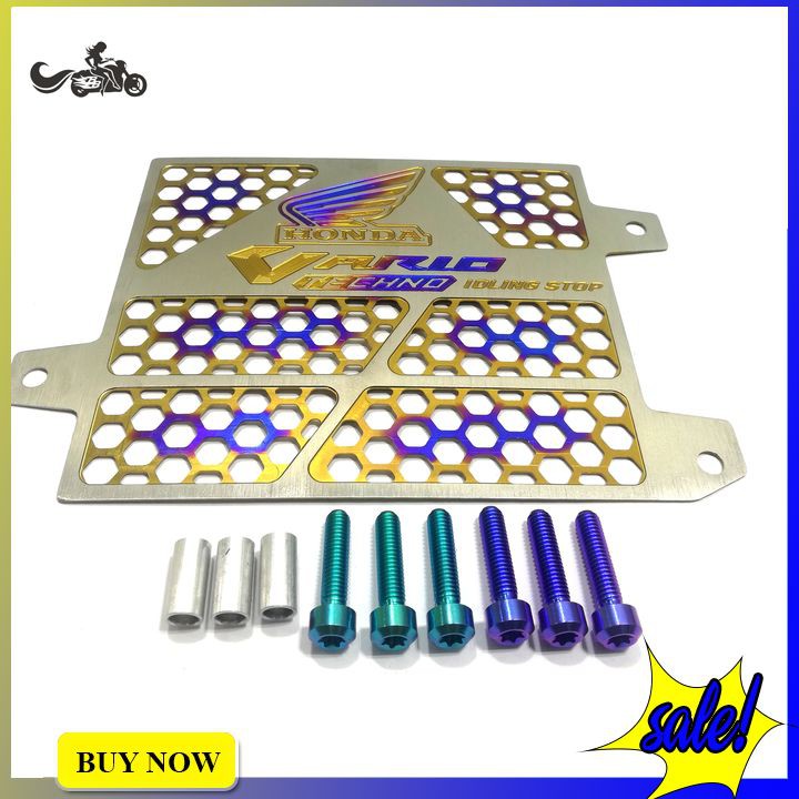 Che két nước Vario kiểu tổ ong đẹp độc lạ bán kèm ốc GR5 (3 ốc 6li40 đầu trụ)